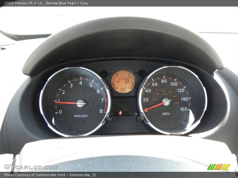 Eternal Blue Pearl / Gray 2003 Honda CR-V LX