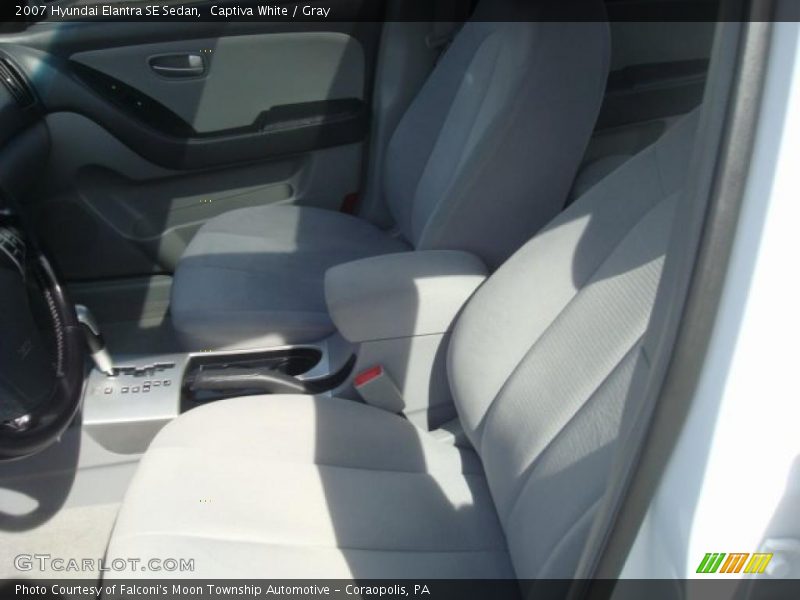 Captiva White / Gray 2007 Hyundai Elantra SE Sedan