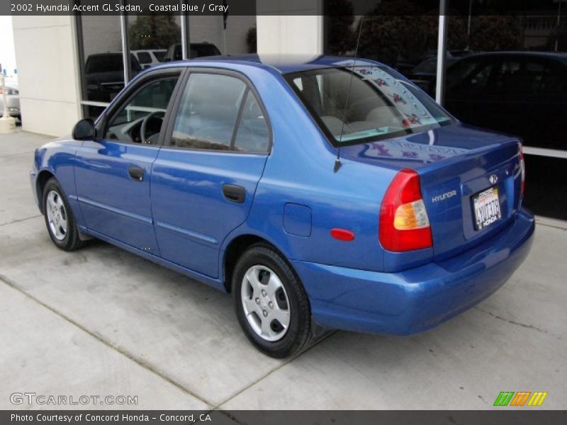 Coastal Blue / Gray 2002 Hyundai Accent GL Sedan