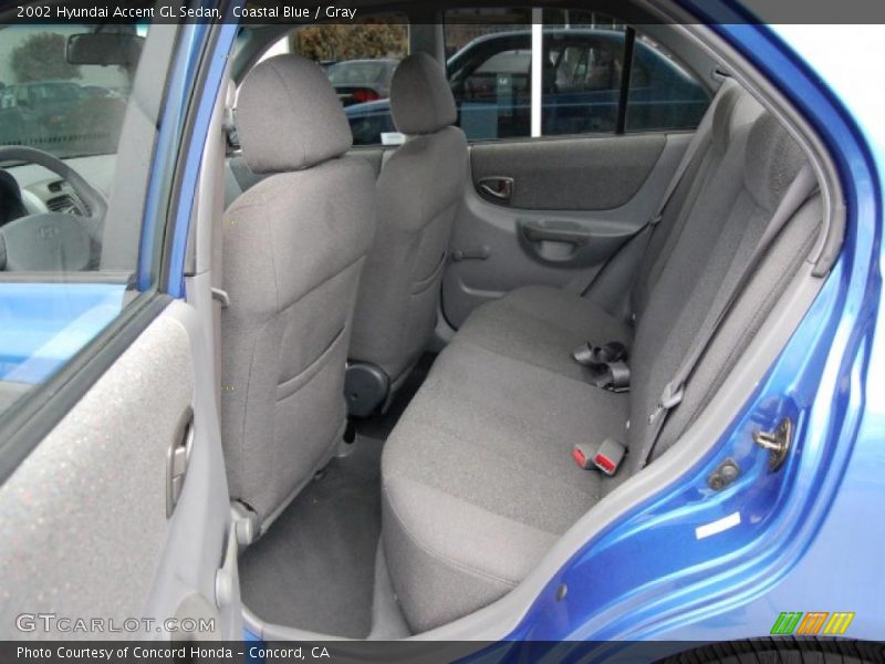 Coastal Blue / Gray 2002 Hyundai Accent GL Sedan