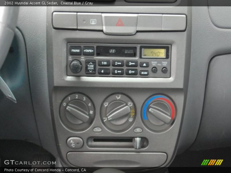 Coastal Blue / Gray 2002 Hyundai Accent GL Sedan