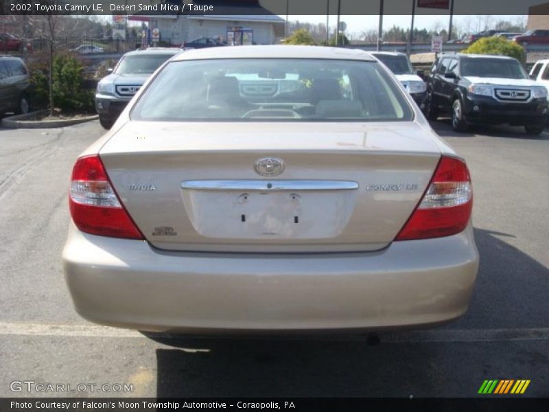 Desert Sand Mica / Taupe 2002 Toyota Camry LE