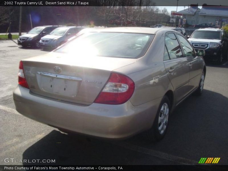 Desert Sand Mica / Taupe 2002 Toyota Camry LE