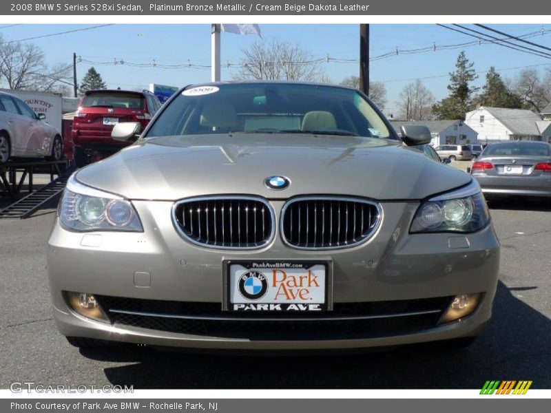 Platinum Bronze Metallic / Cream Beige Dakota Leather 2008 BMW 5 Series 528xi Sedan
