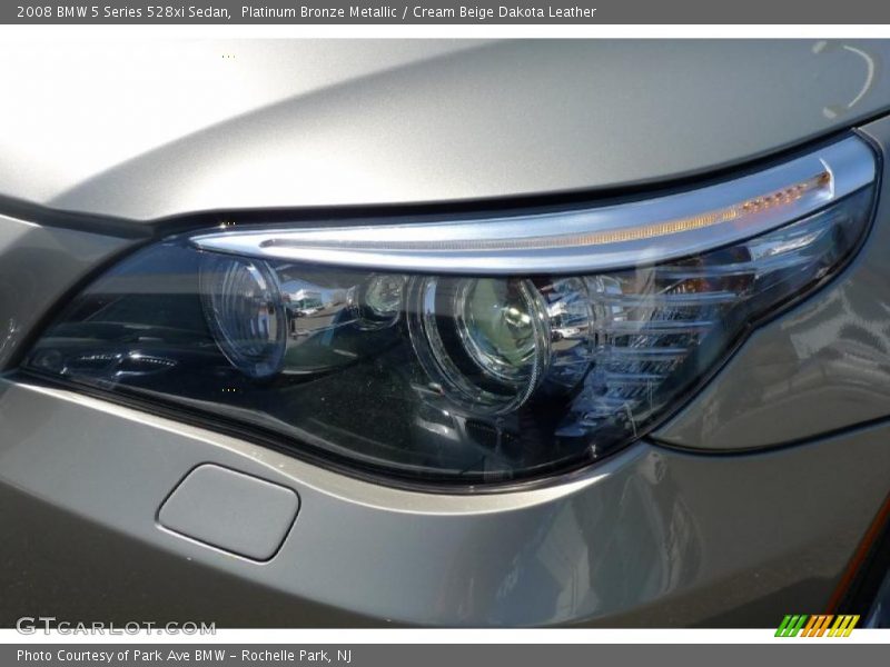 Platinum Bronze Metallic / Cream Beige Dakota Leather 2008 BMW 5 Series 528xi Sedan
