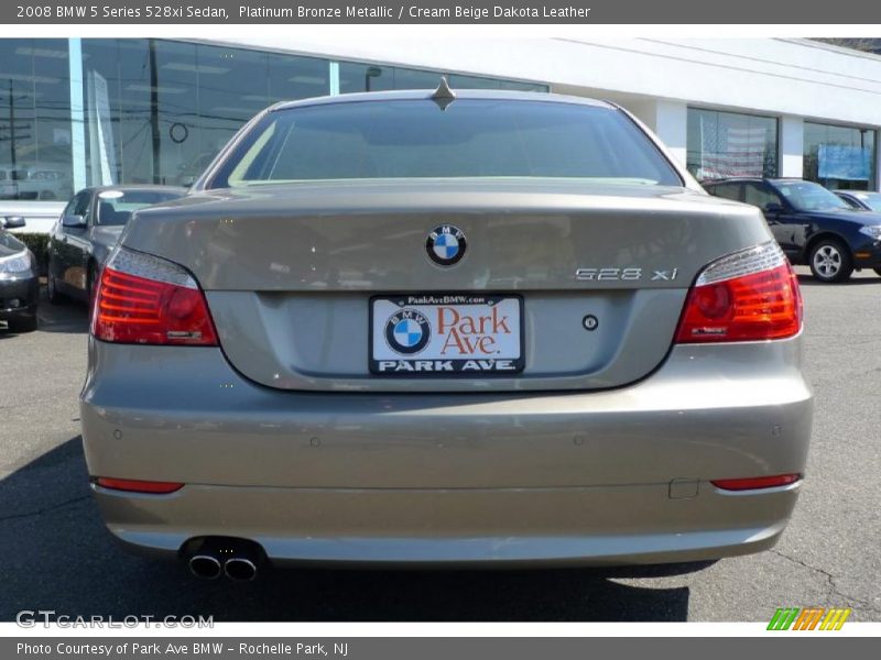 Platinum Bronze Metallic / Cream Beige Dakota Leather 2008 BMW 5 Series 528xi Sedan
