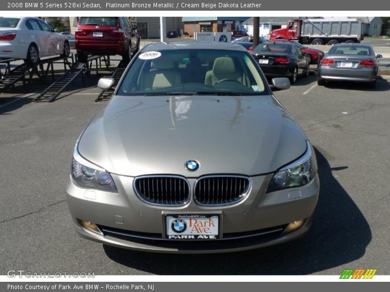 Platinum Bronze Metallic / Cream Beige Dakota Leather 2008 BMW 5 Series 528xi Sedan