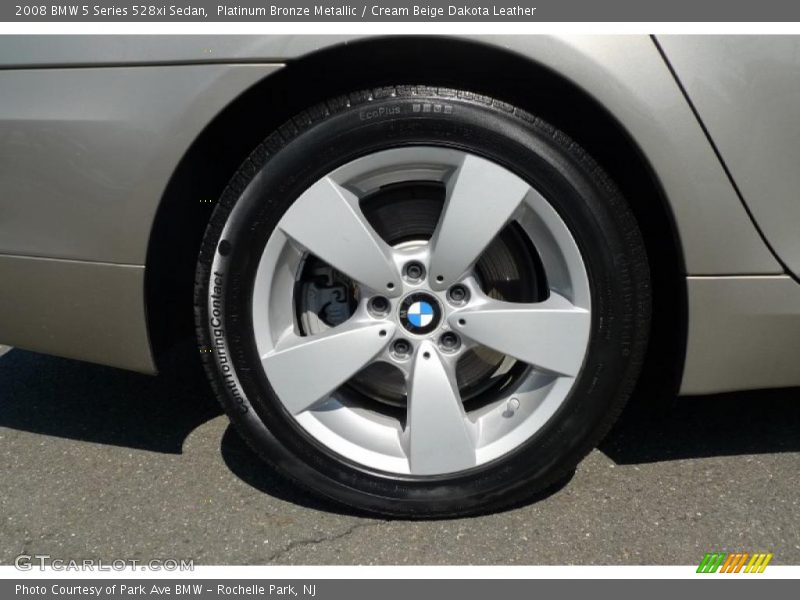 Platinum Bronze Metallic / Cream Beige Dakota Leather 2008 BMW 5 Series 528xi Sedan