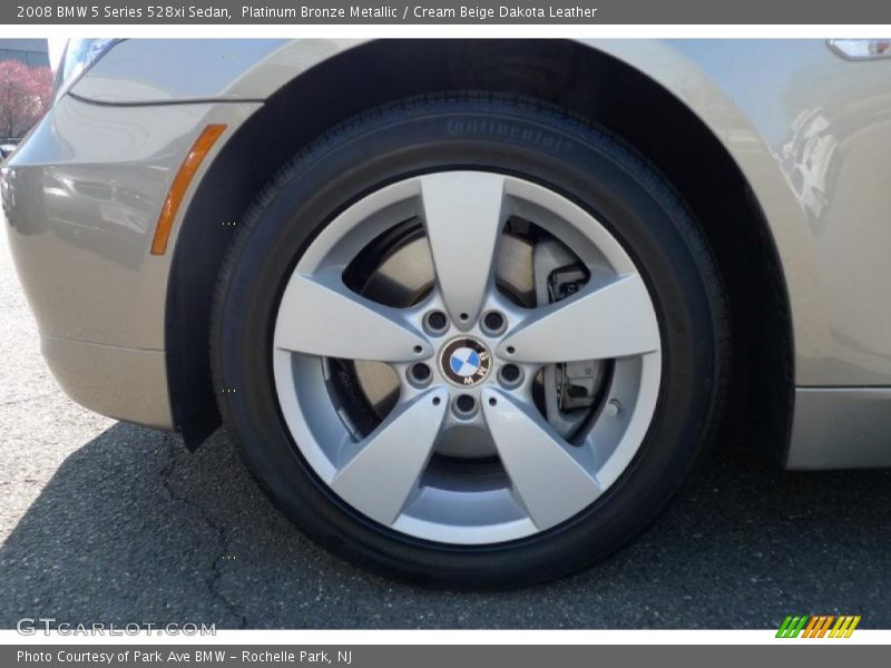 Platinum Bronze Metallic / Cream Beige Dakota Leather 2008 BMW 5 Series 528xi Sedan
