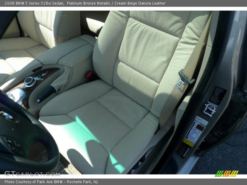 Platinum Bronze Metallic / Cream Beige Dakota Leather 2008 BMW 5 Series 528xi Sedan