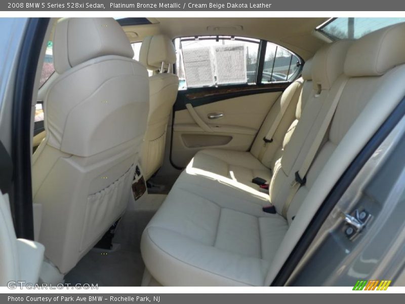 Platinum Bronze Metallic / Cream Beige Dakota Leather 2008 BMW 5 Series 528xi Sedan