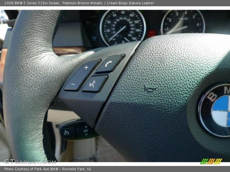 Platinum Bronze Metallic / Cream Beige Dakota Leather 2008 BMW 5 Series 528xi Sedan