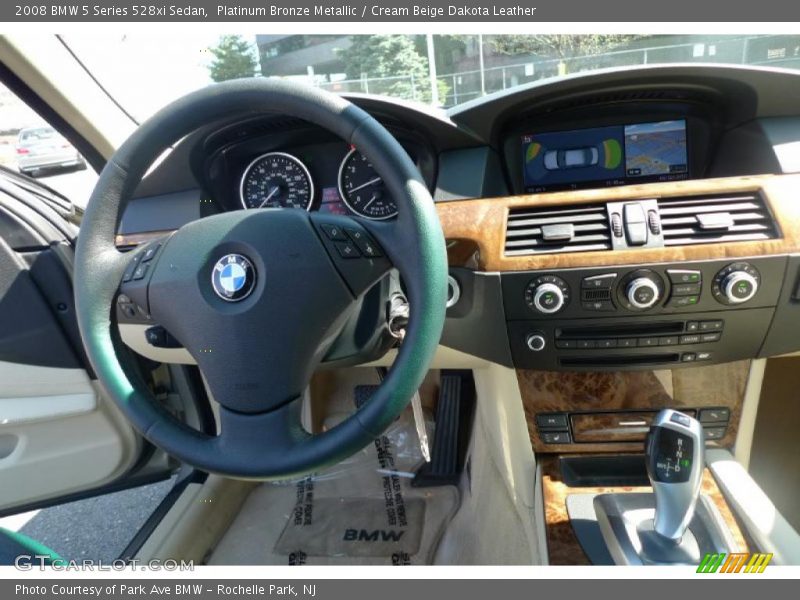 Platinum Bronze Metallic / Cream Beige Dakota Leather 2008 BMW 5 Series 528xi Sedan