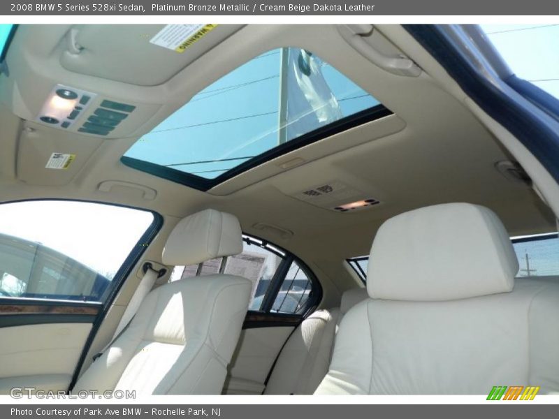 Platinum Bronze Metallic / Cream Beige Dakota Leather 2008 BMW 5 Series 528xi Sedan
