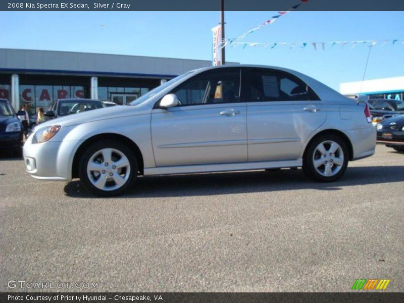 Silver / Gray 2008 Kia Spectra EX Sedan