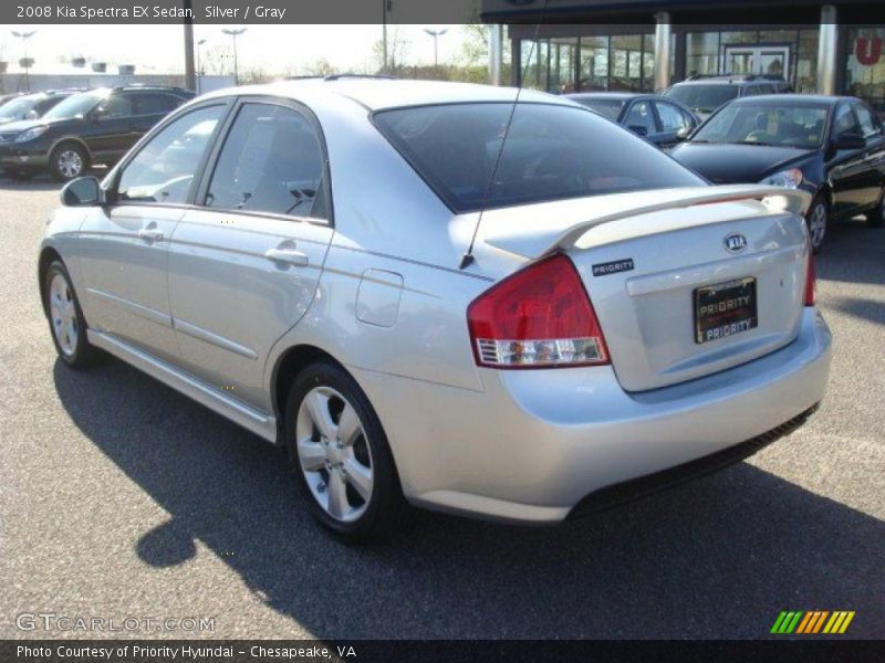 Silver / Gray 2008 Kia Spectra EX Sedan