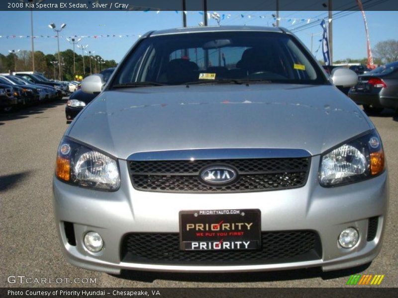 Silver / Gray 2008 Kia Spectra EX Sedan