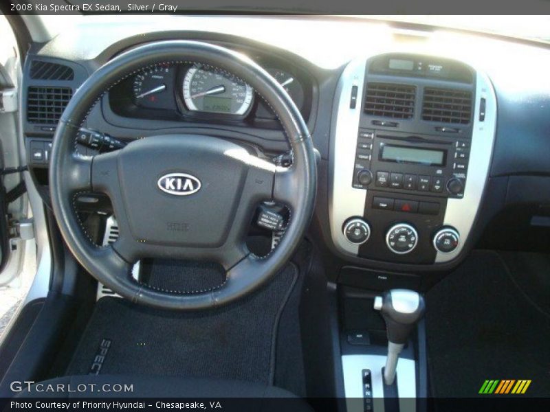 Silver / Gray 2008 Kia Spectra EX Sedan