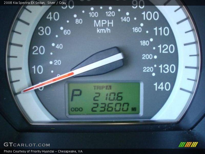 Silver / Gray 2008 Kia Spectra EX Sedan