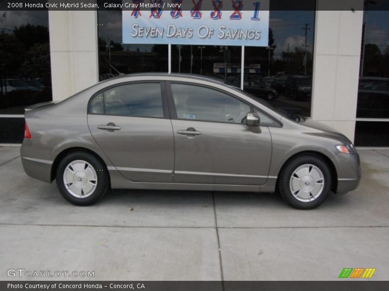 Galaxy Gray Metallic / Ivory 2008 Honda Civic Hybrid Sedan