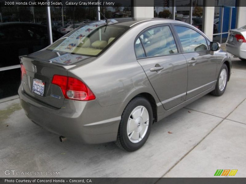 Galaxy Gray Metallic / Ivory 2008 Honda Civic Hybrid Sedan