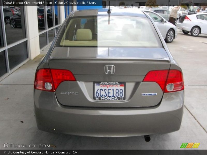 Galaxy Gray Metallic / Ivory 2008 Honda Civic Hybrid Sedan