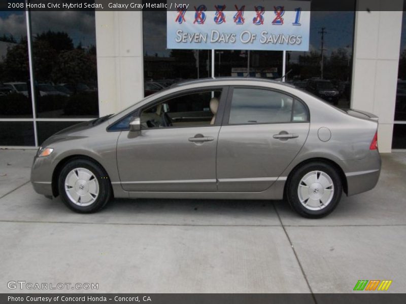 Galaxy Gray Metallic / Ivory 2008 Honda Civic Hybrid Sedan