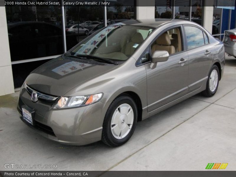Galaxy Gray Metallic / Ivory 2008 Honda Civic Hybrid Sedan