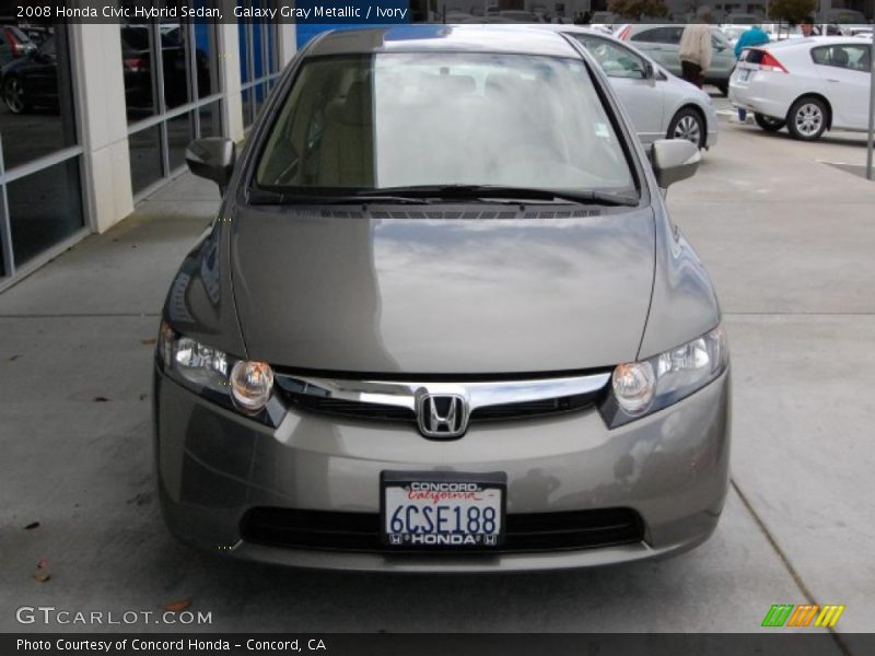 Galaxy Gray Metallic / Ivory 2008 Honda Civic Hybrid Sedan