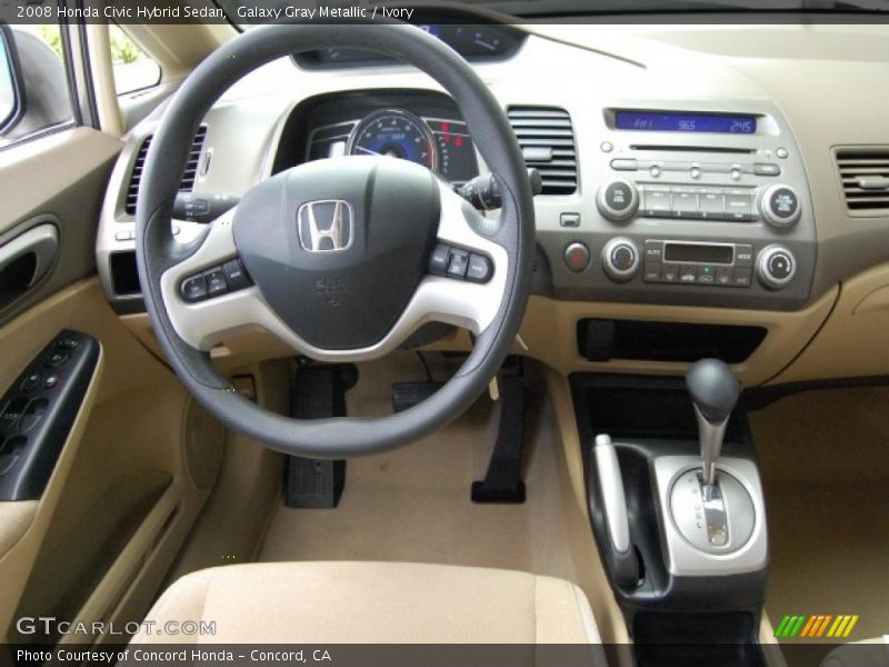 Galaxy Gray Metallic / Ivory 2008 Honda Civic Hybrid Sedan