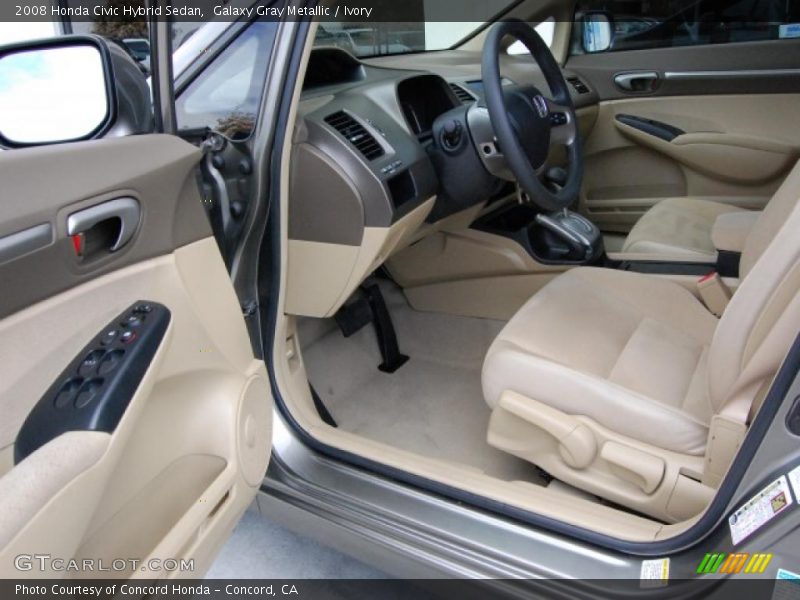 Galaxy Gray Metallic / Ivory 2008 Honda Civic Hybrid Sedan