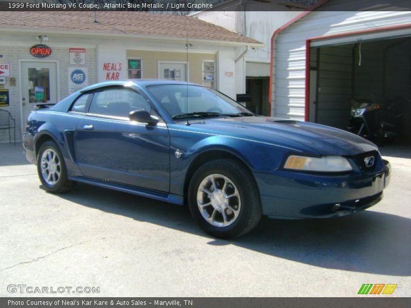 Atlantic Blue Metallic / Light Graphite 1999 Ford Mustang V6 Coupe