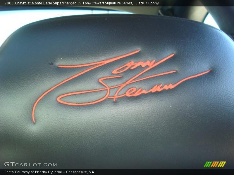 Black / Ebony 2005 Chevrolet Monte Carlo Supercharged SS Tony Stewart Signature Series