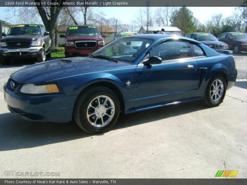 Atlantic Blue Metallic / Light Graphite 1999 Ford Mustang V6 Coupe
