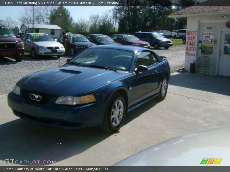 Atlantic Blue Metallic / Light Graphite 1999 Ford Mustang V6 Coupe