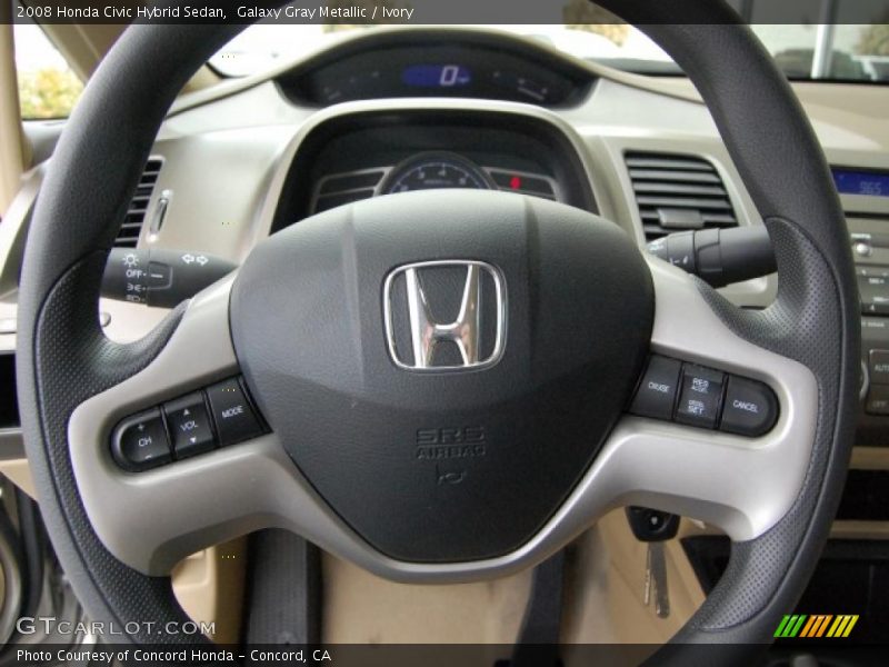 Galaxy Gray Metallic / Ivory 2008 Honda Civic Hybrid Sedan