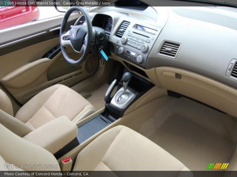 Galaxy Gray Metallic / Ivory 2008 Honda Civic Hybrid Sedan