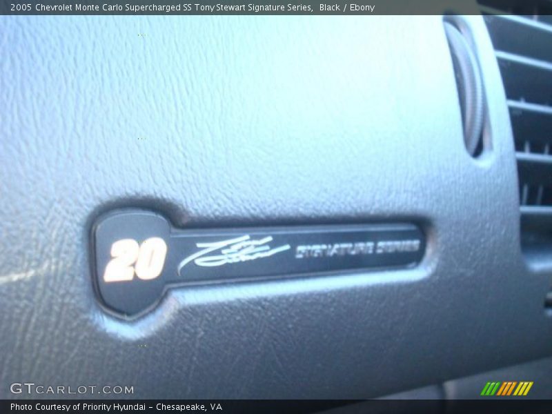 Black / Ebony 2005 Chevrolet Monte Carlo Supercharged SS Tony Stewart Signature Series
