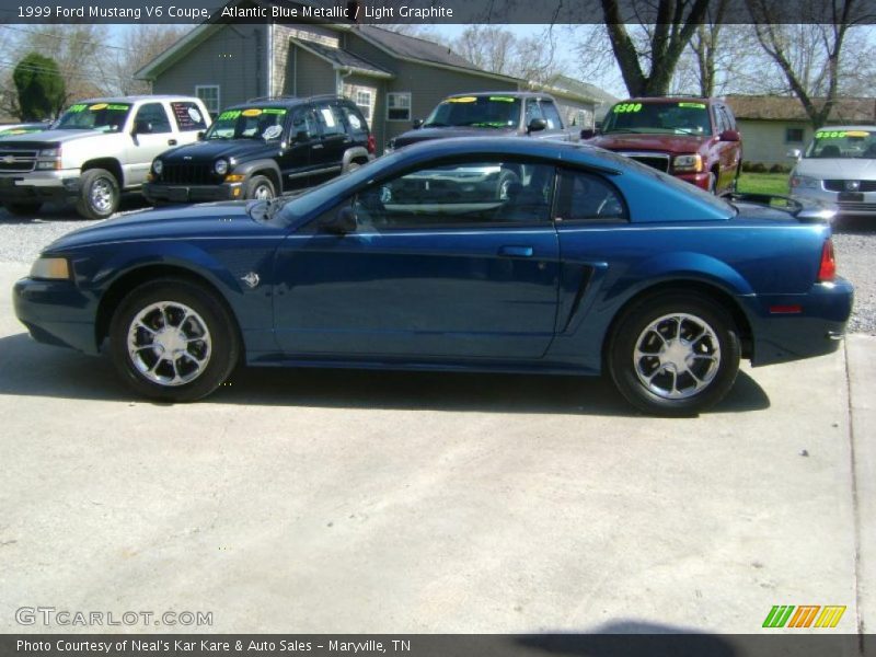 Atlantic Blue Metallic / Light Graphite 1999 Ford Mustang V6 Coupe