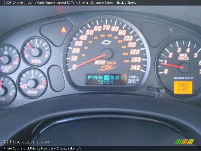 Black / Ebony 2005 Chevrolet Monte Carlo Supercharged SS Tony Stewart Signature Series