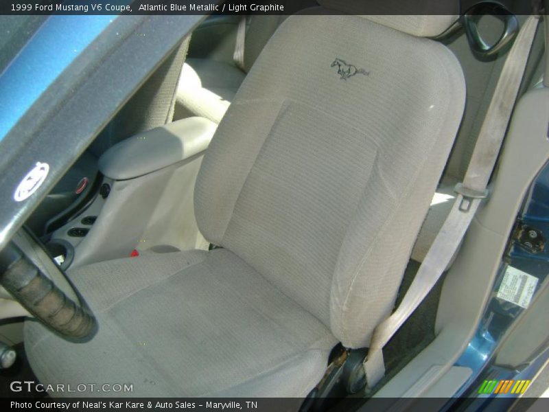 Atlantic Blue Metallic / Light Graphite 1999 Ford Mustang V6 Coupe