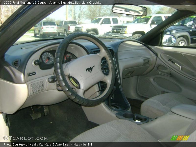 Atlantic Blue Metallic / Light Graphite 1999 Ford Mustang V6 Coupe