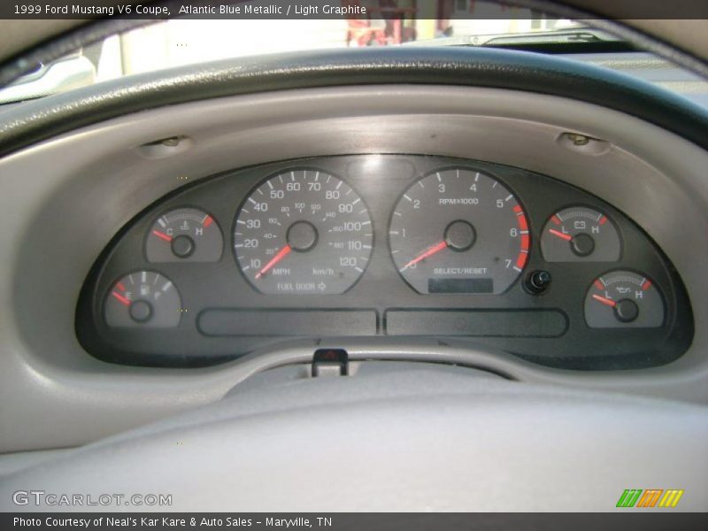 Atlantic Blue Metallic / Light Graphite 1999 Ford Mustang V6 Coupe