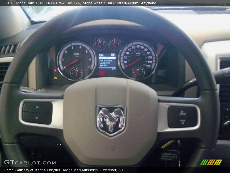 Stone White / Dark Slate/Medium Graystone 2010 Dodge Ram 1500 TRX4 Crew Cab 4x4