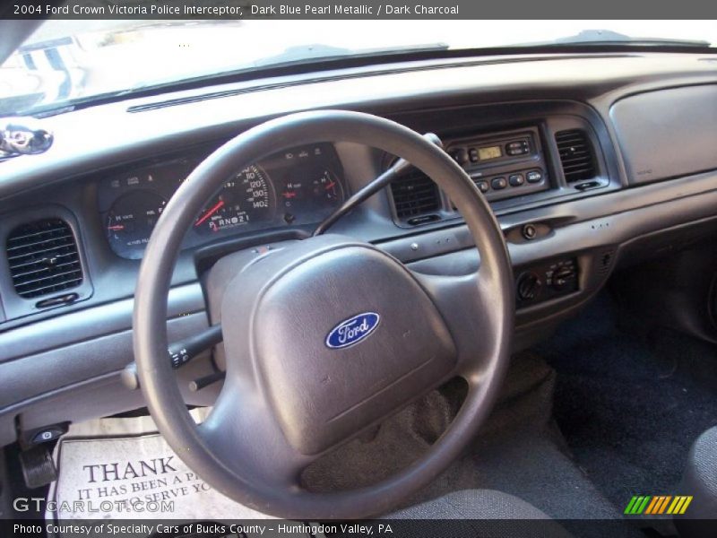 Dark Blue Pearl Metallic / Dark Charcoal 2004 Ford Crown Victoria Police Interceptor