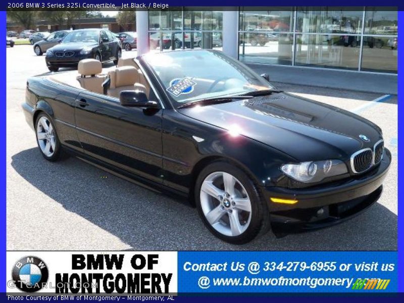 Jet Black / Beige 2006 BMW 3 Series 325i Convertible