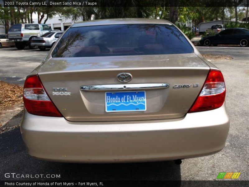 Desert Sand Mica / Taupe 2003 Toyota Camry LE