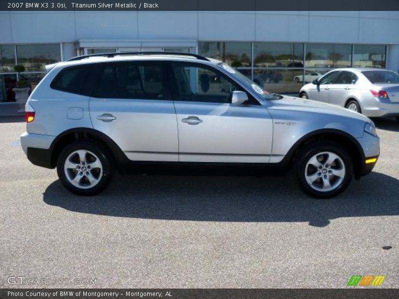 Titanium Silver Metallic / Black 2007 BMW X3 3.0si