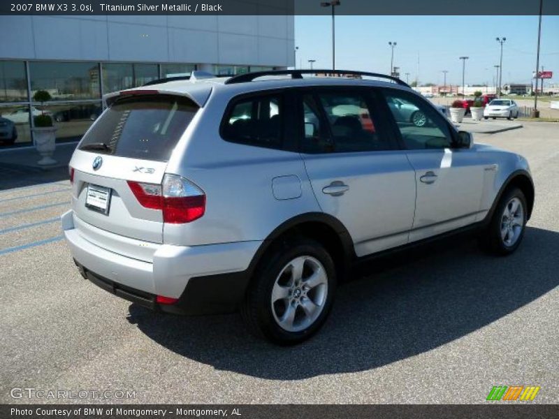 Titanium Silver Metallic / Black 2007 BMW X3 3.0si