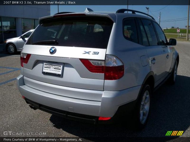 Titanium Silver Metallic / Black 2007 BMW X3 3.0si